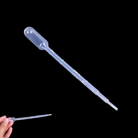 100 PCS 1ML Transfer Pipettes,Clear White Plastic Graduated Pipettes for Essential Oils,Disposable Liquid Pipettes
