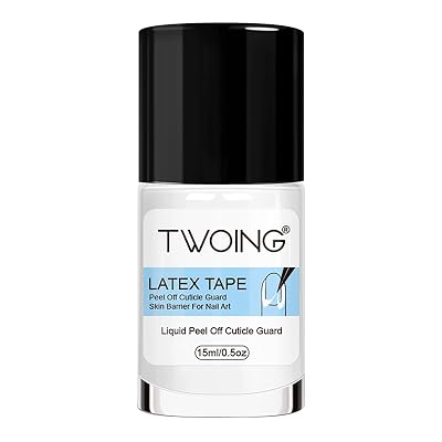 TWOING Liquid Latex for Nails, Nail Art Cuticle Protectors,Liquid Latex Cuticle Protector Tape, Peelable Nail Polish Skin Shield Cuticle Gifts15ml
