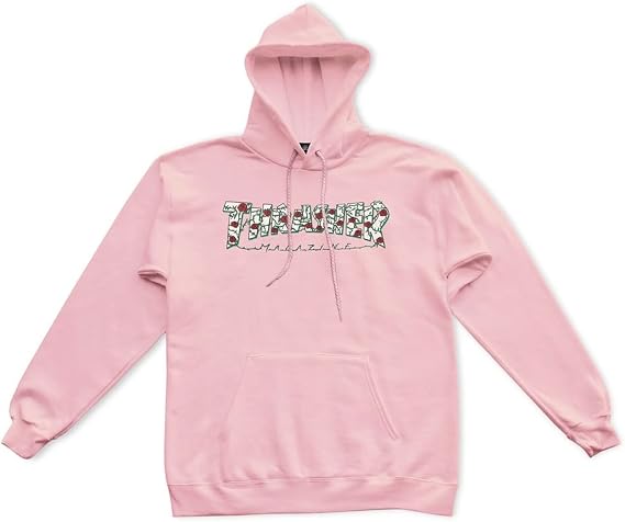 Thrasher Roses (Light Pink) Pullover Hoodie-Large