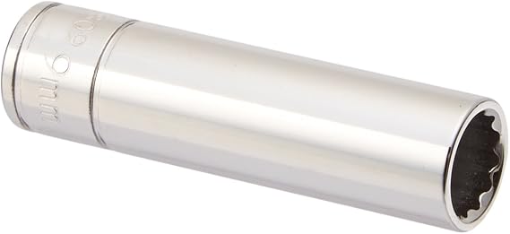 Williams JHW30809 SUPERTORQUE 1/4-Inch Drive Deep 12-Point Socket, 9mm Size, High-Polished Chrome Finish, Designed For Use On 12 Point Fasteners