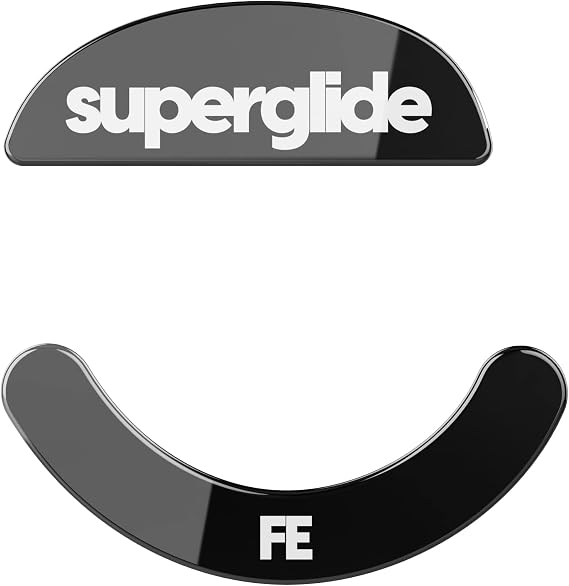 Pulsar Gaming Gears Superglide Type-S Mouse Skates for Xlite, Black | Ultra-Fast Smooth Glide, Ultra-Low Friction, Durable Aluminosilicate Glass, Polished Rounded Edges, Precise Tracking