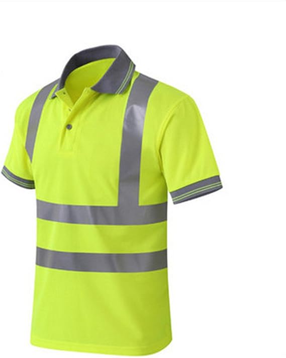 Reflective Apparel T Shirt Safety Hi-vis Gear Short Sleeve Polo Work Wear Jogging Running