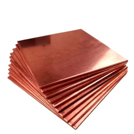 T2 Copper Plate Copper Metal Plate Red Copper Sheet Pure Copper DIY Copper Sheet Thickness 0.5mm 0. 6MM 0. 8MM 1MM 1. 2MM 1.5mm 2MM 2.5mm 3mm-5mm (0.5mm * 50mm * 100mm(2 Pieces))