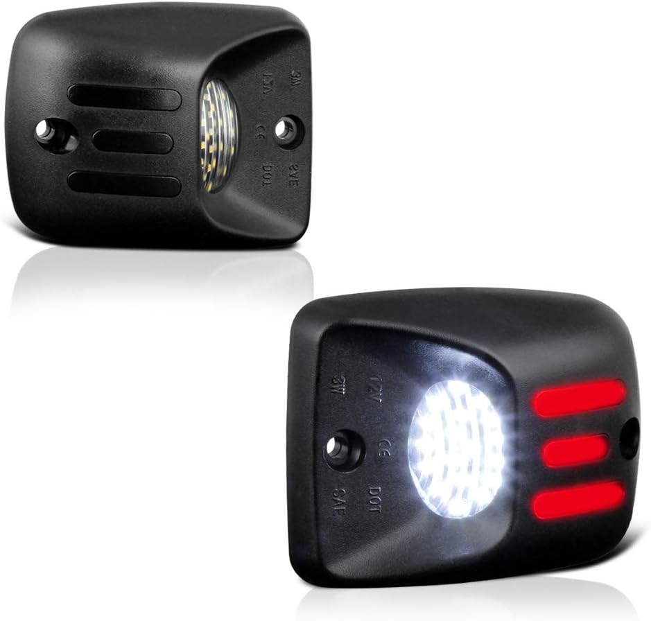 VIPMOTOZ Red OLED Neon Tube Pure White SMD LED License Plate Light Tag Lamp Assembly Replacement For 1995-2004 Toyota Tacoma Pickup Truck