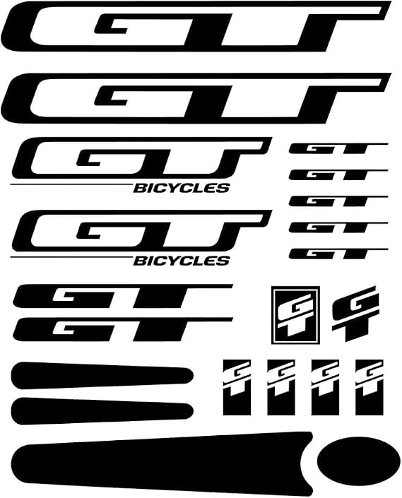 for GT cycle set Bike stickers frame protector decals (Red)