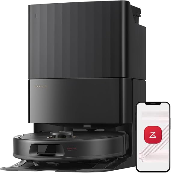 roborock Qrevo S5V Robot Vacuum and Mop, FlexiArm Edge Mopping