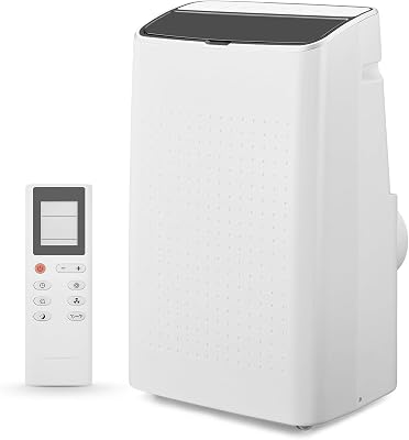 Versatile 14000 BTU Portable Air Conditioner, 3-In-1 Climate Control With Dehumidifier & Fan, Efficient Cooling for Rooms Up to 750 Sq. Ft, Quiet Mode, Auto Evaporation System, White