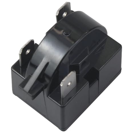 QP2-4R7 4.7 Ohm Refrigerator PTC Starters 3 Pin Refrigerator Compressor Relay Replacement for Mini Fridges and Coolers(Black)