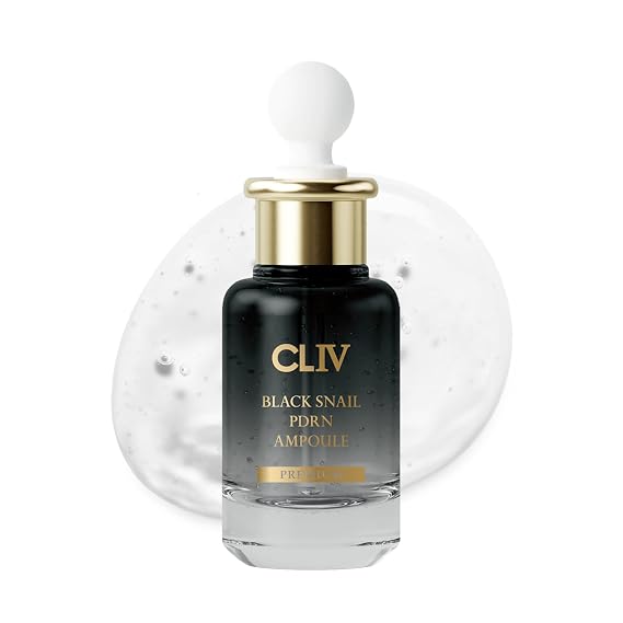 Black Snail PDRN Ampoule - 65% Snail Secretion Filtrate & Sodium DNA Facial Serum - Hydrating Collagen for Elasticity & Moisture - Korean Skincare for Dry & Sensitive Skin, 1.01 fl oz (30ml)
