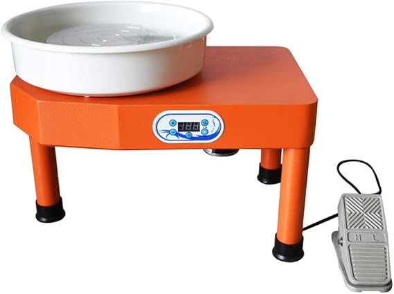 Huanyu Pottery Machine Ceramic Machine Pottery Wheel 250W 25CM Pottery Forming Machine with Foot Pedal and Snap-on Basin (110V)
