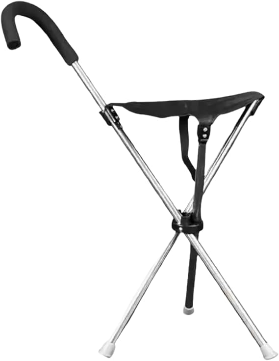 Cane Chair | Adjustable Portable Stick | Folding Cane with Seat | for Men Women Adults Seniors Elderly Father Mother Grandfather
