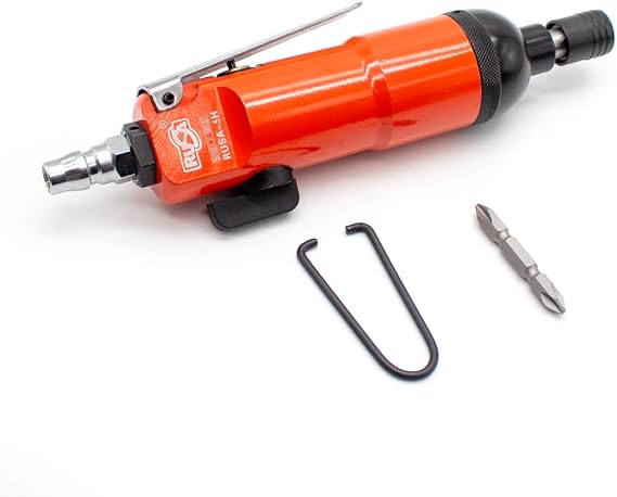 Industrial Strong 1/4 Inch Pneumatic Screwdriver, High-Torque 55N.M 4-6MM Straight Handle Air Screw Driver 13000RPM RUSA-5H