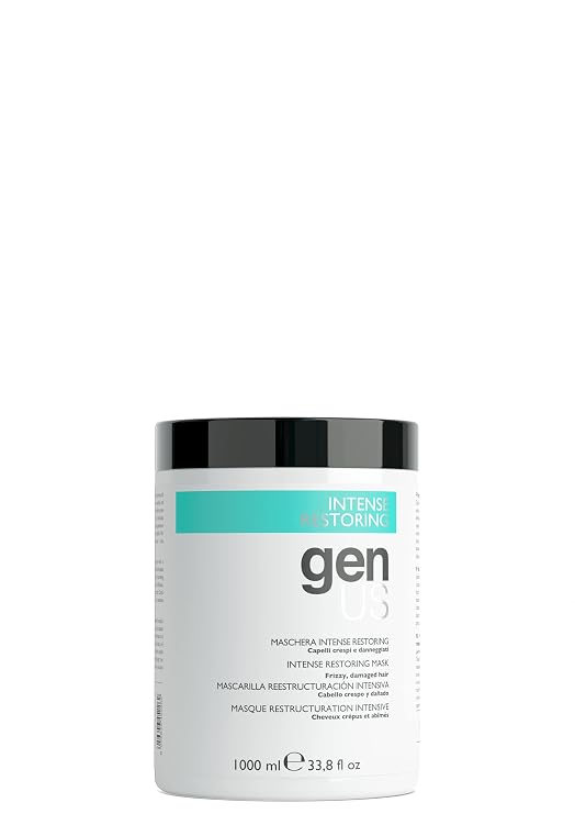 Genus Intense Restoring Hair Masks for Frizzy, Curly Hair for Softness, Shine, Frizz Control - Deep Conditioning Hairmask with Silk Protein and Avocado Oil - Dry Damaged Hairmask Conditioner
