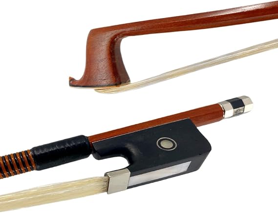 Brazilwood viola bow for 14"-17" Violas Full Size with Ebony frog natural Horse Hair inlay Pearl Eye Pattern Lightweight
