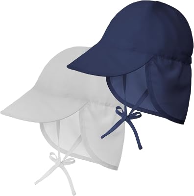 2 Pack Baby Sun Hat UPF 50 Adjustable Toddler Summer Beach Hat Kids Boys Girls Cap for Outdoor Swim Traveling