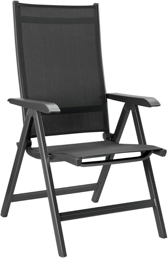 KETTLER Basic Plus Folding Multi-Position Chair - Gray/Gray