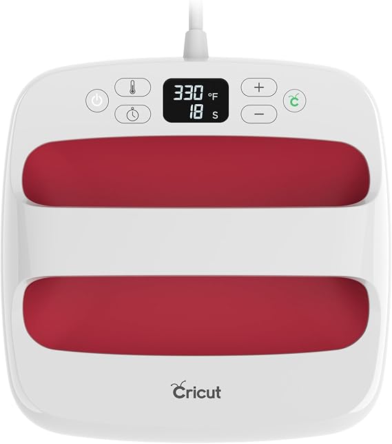 Cricut EasyPress 2-9 in x 9 in Heat Press - Heat Transfer Machine for T-Shirts, Tote Bags, Baby Clothes, Decor, More - Easy to Use - Raspberry