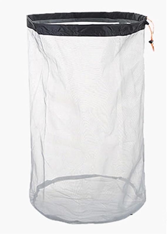 XXLarge Nylon Mesh Bag Lightweight Portable Stuff Sack Drawstring Storage Bag Mesh Bags with Drawstring for Camping Travelling Hiking Diving