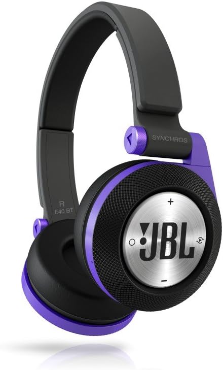 JBL E40BT Purple High-Performance Wireless On-Ear Bluetooth Stereo Headphone, Purple