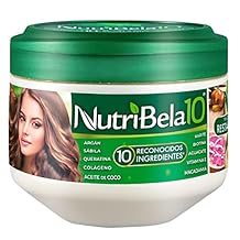 Nutribela Hair Mask for damaged dry hair treatment with Avocado Argan Collagen Coconut oil Keratin Aloe Vera Vitamin E Serum Shea Macadamia Deep Conditioner Curly Frizzy cabello maltratado 17Onz