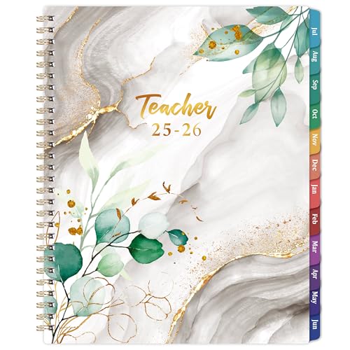 Teacher Planner 2025-2026 - Academic Lesson Planner 2025-2026, July 2025 - June 2026, 9.7 x 7.7, Lesson Plan Book, Weekly & Monthly Calendar with Quotes