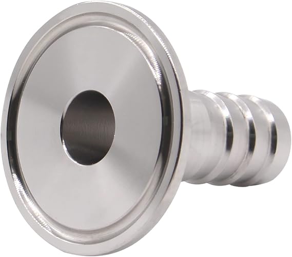 DERNORD 1.5" Tri Clamp to 1" Hose Barbed Adapter SUS304 Sanitary Hose Pipe Fitting (1 Inch Barb Hose)