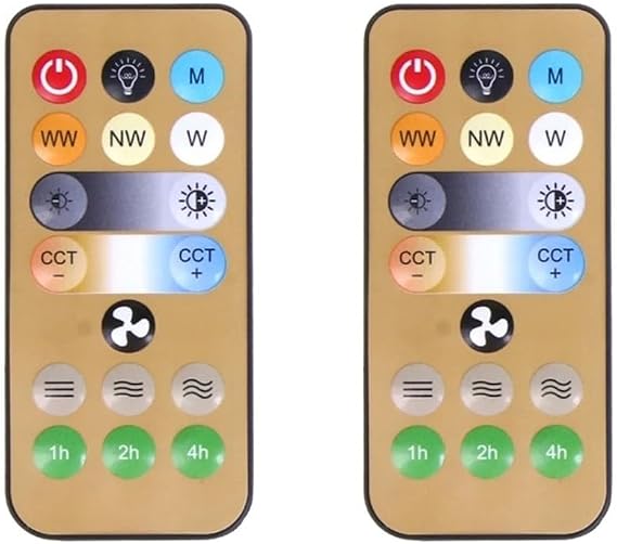 2 Pack E27 Ceiling Fan Remote Control For Home Light And Fan, Wireless Replacement Handset With Adjustable And Brightness Settings, Plastic Design For Bedroom Living Room, Black