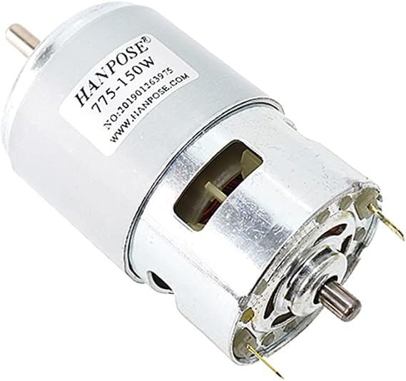 Brush 775 795 895 DC Spindle Motor 6000-12000RPM High Speed 12-24V Low Noise Brushed DC Motor Driver for Electrical Tools DIY (775-150W)