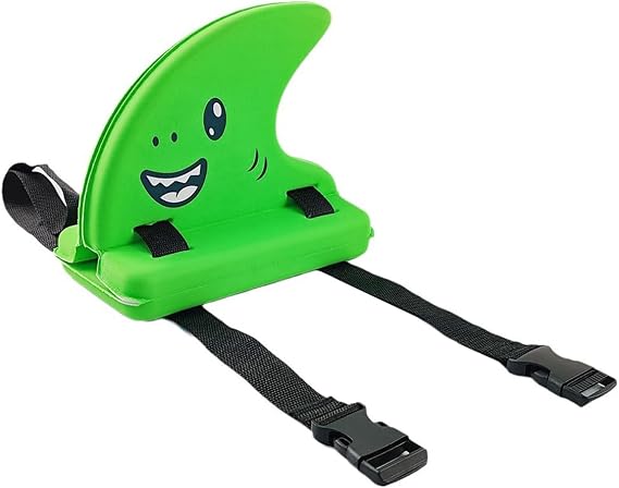 Sarini Shark Fin Back Float Board Shark Fin Swim Float For Aid Pool Swimming Training, Pool Exercise Equipments Green