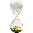 Glitter Sand Glass Timer Hourglass Glitter Sand Clock 7.87inchx3.15inch Sequins Novelty Hour Glasses for Office Birthday Gift, Yellow