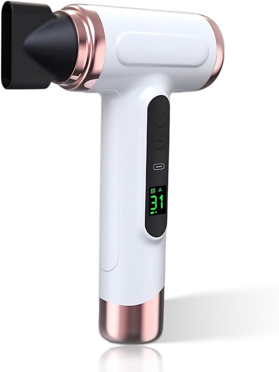 Vikye Cordless Hair Dryer, 15000mAh Rechargeable Blow Dryer 200W Battery Operated Hairdryer with 3 Adjustable Wind Modes and Display Screen, for Travel Camping