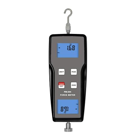 FM-204-1K Digital Force Gauge Push Pull Gauge Tester Meter 4 Measurement Units N, kg, lb, g | Force Range 1kgf, 1000gf, 9.8N, 2.2Lbf