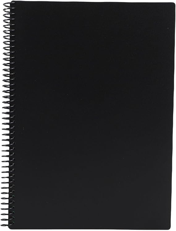 Reusable Smart Notebook Stylish and Erasable with App Connected for Note Taking and Digital Organization, 30 Sheets for Office and Students, Black