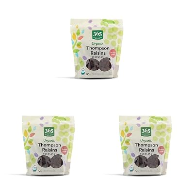 365 by Whole Foods Market, Organic Thompson Raisins, 8 Ounce Pack of 3