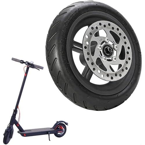 Electric Scooter Inflatable Rear Wheels - Scooter Replacement Inflatable Wheels whub and Brake-Disc Rear Wheel Assembly, 3.14 x9.8 '