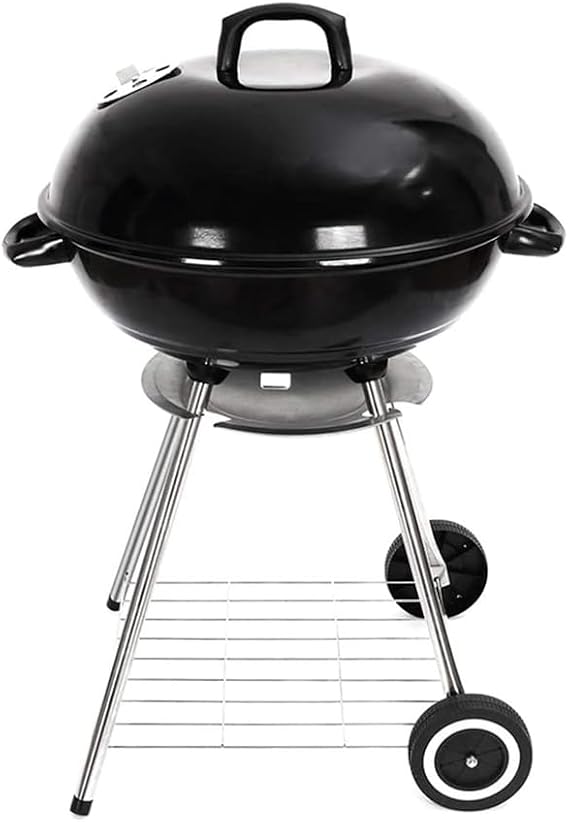 Portable Grills Large Round Charcoal Grill, Black American Barbecue Grill, Small Charcoal Grill for Outdoor Courtyard Picnic Camping Tailgating Bbq Camping BBQ