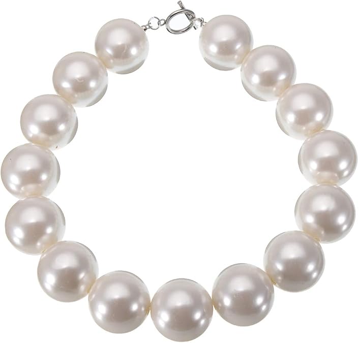 Jerollin Crystal Rhinestone/Pearl Statement Chain Necklace, Vintage Choker Bib Pendant Necklace Bohemian Bling Tassel Collar Statement Necklace for Evening Party