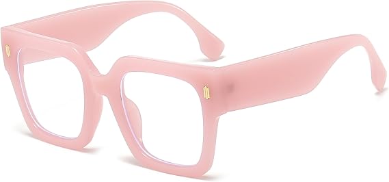 Breaksun Fashion Oversized Blue Light Blocking Glasses for Women Men Trendy Big Square Frame Computer Eyeglasses