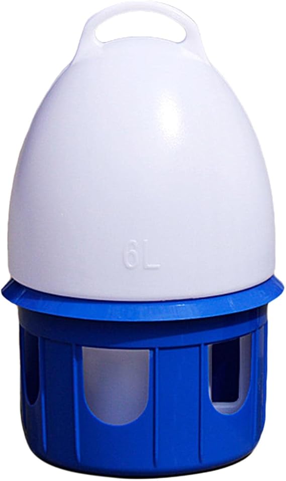 Gralara Large Capacity Pigeon Waterer Drinker with Handle Outdoor Hanging Cage Accessories Automatic Bird Water Dispenser for Canary, Parakeet, Dove, 6L D 19cm H 35CM
