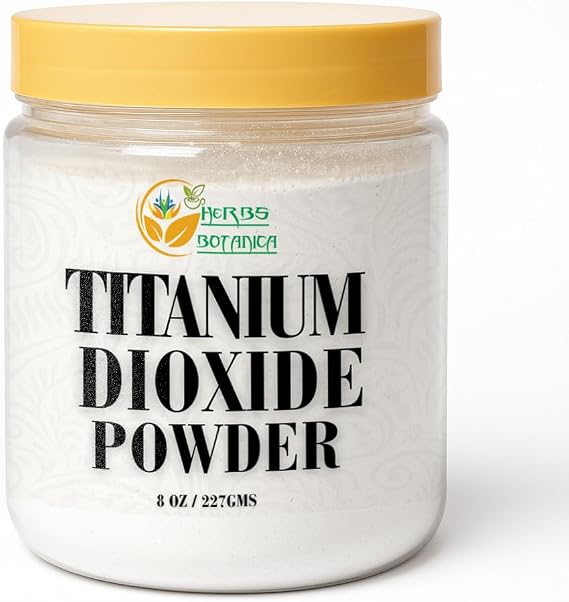 Herbs Botanica Titanium Dioxide Powder, White Pigment, 8 oz
