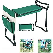 BESTHLS Garden Kneeler and Seat - Heavy Duty Folding Stool with Thick Pad, Tool Pouch, 330 lbs Capacity - Knee & Back Support, Perfect for Seniors, Women, Men