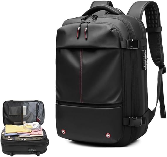 Vacpack Backpack,60L Expandable Backpack with Vacuum Compression,Large Travel Backpack Women,Carry On Backpack Men,Water Resistant, Anti Theft Vacpack Travel Vacuum Backpack,for Hiking Travel