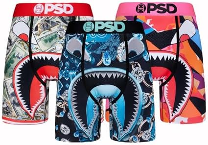 PSD Mens Boxer Briefs - WF Reckless 3 Pack, 7 Inch Inseam, Stretchy Moisture-Wicking Boxer Briefs for Men Pack, X-Large