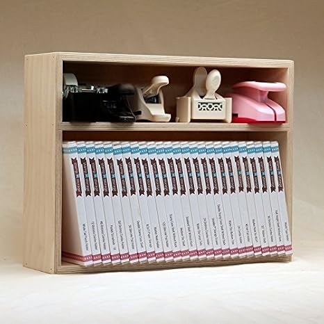 Stamp-n-Storage Stamp Case Shelf with Back, Wall Mount - Wooden Display Shelf for Clear Stamp Cases - Birch Plywood,