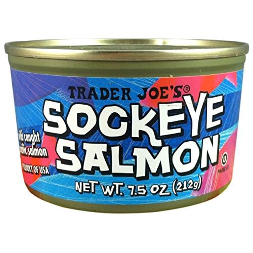 Wild Caught Sockeye Salmon Pack of 3, 7.5 oz Can - Trader Joes