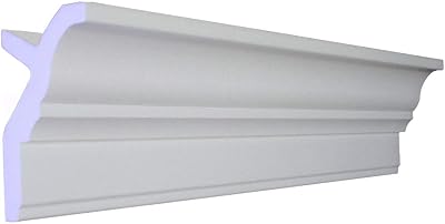 Creative Crown | 80 Ft of 3.5 Angelo Foam Crown Molding kit Wprecut Corners 4 Inside & 1 Out Made in USA - Available in 5 Other Styles and Sizes