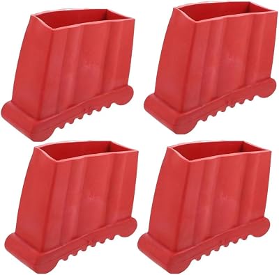Ladder Feet-4PCS Covers Non Slip Rubber Steep Ladder Foot Pads Cushion Extension Ladder Feet Covers Security Bumpers Replacement Ladder Accessories Red, Step Ladder Rubber Feet Replacement