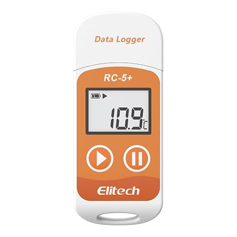 Elitech RC-5+ PDF USB Temperature Data logger Recorder 32000 Points High Accuracy (RC-5+)