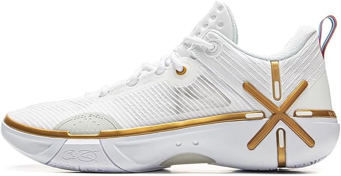 LI-NING Wade Shadow 6V2 Men's Lightweight Breathable Anti Slip Rebound Professional Basketball Game Shoes Standard White US 13