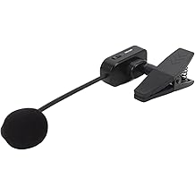 Wireless Saxophone Microphone, 2.4G 40M Range Unidirectional Condenser Mic with Clamp/Holder for Live Studio Performances, Lightweight ABS Construction, Noise Reduction, Quick Start